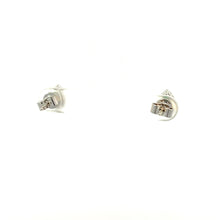 Load image into Gallery viewer, 18kt White Gold Emerald and  Diamond Earrings