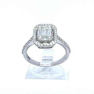 18kt  White Gold Fashion Diamond Ring