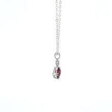 Load image into Gallery viewer, 14kt White Gold Mozambique Garnet Pendant
