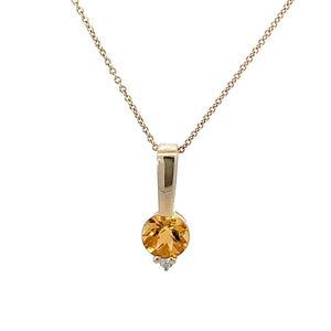 14kt Yellow Gold and CitrinePendant