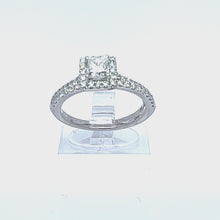 Load and play video in Gallery viewer, 14kt White Gold Diamond and Engagement Ring with Wedding Band
