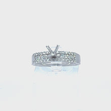 Load and play video in Gallery viewer, 14kt White Gold Diamond Engagement Semi Mount Ring
