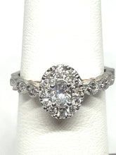 Load image into Gallery viewer, 14kt White and Rose Gold Diamond Engagement Ring
