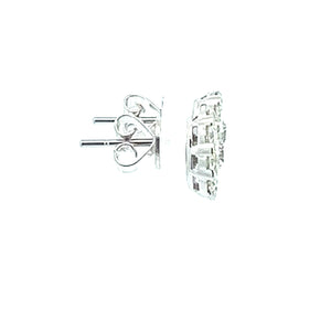 14kt  White Gold Diamond Earrings