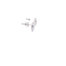 Load image into Gallery viewer, 14kt  White Gold  Heart Shaped Diamond Earrings
