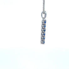 Load image into Gallery viewer, 18kt White Gold Natural Blue  Sapphire Pendant
