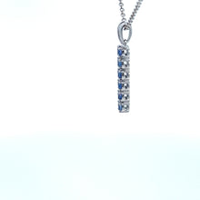 Load image into Gallery viewer, 18kt White Gold Natural Blue  Sapphire Pendant
