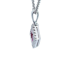 Load image into Gallery viewer, 18kt White Gold Natural Ruby and Diamond Pendant

