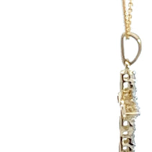 Load image into Gallery viewer, 14kt Yellow Gold Diamond Cross Pendant
