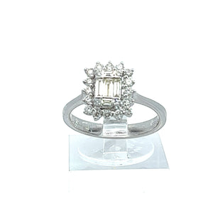 14kt  White Gold Fashion Diamond Ring