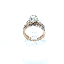 Load image into Gallery viewer, 14kt Yellow Gold Diamond Engagement Ring and Wedding Band
