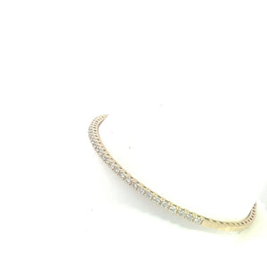 14k  Yellow Gold Diamond Bangle Bracelet