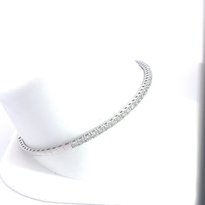 14kt White Gold Diamond Bangle Bracelet
