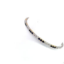 Load image into Gallery viewer, 14kt White and Yellow Gold Diamond and Natural Sapphire  Bracelet
