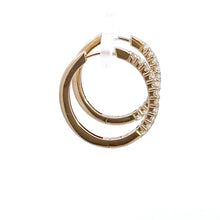 Load image into Gallery viewer, 14kt Yellow Gold Diamond Hoops
