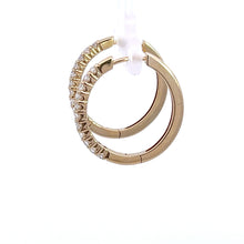 Load image into Gallery viewer, 14kt Yellow Gold Diamond Hoops
