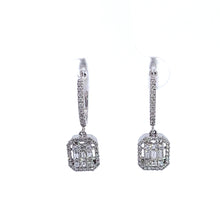 Load image into Gallery viewer, 14kt White Gold Dangle  Diamond Earrings
