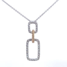Load image into Gallery viewer, 14kt Two Tone  Gold  Diamond Pendant
