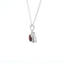 Load image into Gallery viewer, 14kt White Gold Mozambique Garnet Pendant
