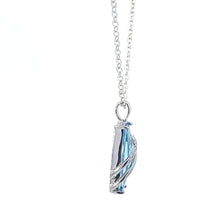 Load image into Gallery viewer, 14kt White Gold Blue Topaz Pendant
