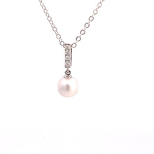 Load image into Gallery viewer, 14kt Pearl and Diamond Pendant
