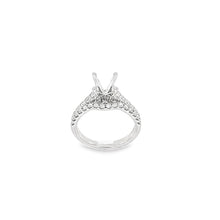 Load image into Gallery viewer, 14kt White Gold Diamond Engagement Semi Mount Ring and Wedding Band
