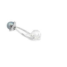 Load image into Gallery viewer, 14kt White Gold Pearl and Diamond Ring
