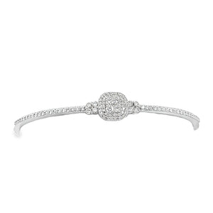 18kt White Gold Diamond Bangle Bracelet