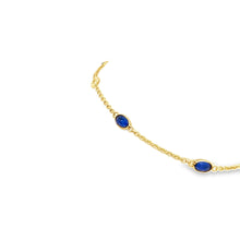 Load image into Gallery viewer, 18kt Yellow Gold Diamond and Natural Sapphire  Bracelet
