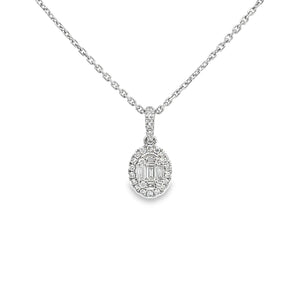 14kt White Gold Diamond Pendant