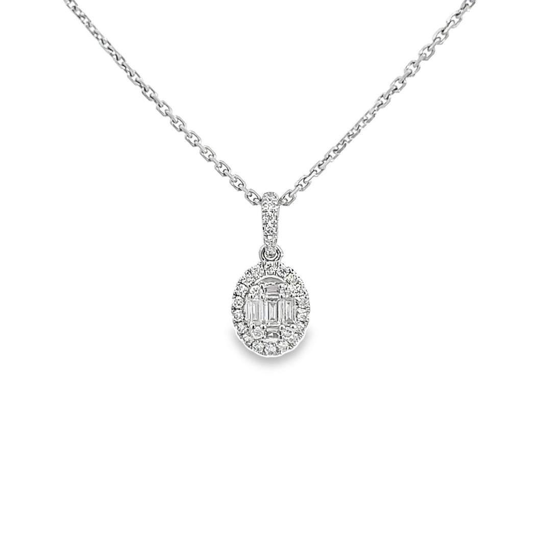 14kt White Gold Diamond Pendant