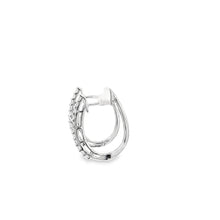 Load image into Gallery viewer, 14kt White Gold Diamond Hoops
