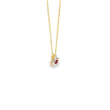 Load image into Gallery viewer, 14kt Yellow Gold Natural Ruby and Diamond Pendant
