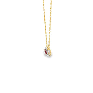 14kt Yellow Gold Natural Ruby and Diamond Pendant