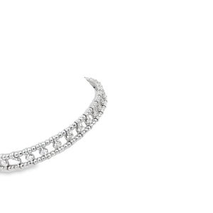 14kt White Gold Diamond Bangle Bracelet