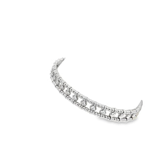 14kt White Gold Diamond Bangle Bracelet