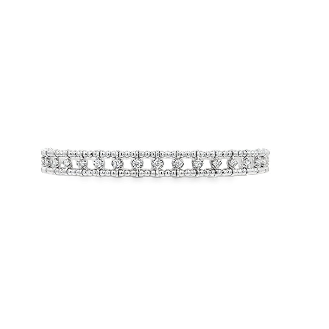 14kt White Gold Diamond Bangle Bracelet