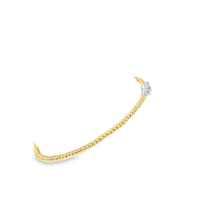 14k  Yellow Gold Diamond Bangle Bracelet