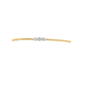 14k  Yellow Gold Diamond Bangle Bracelet