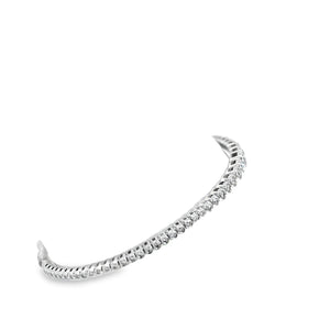 14kt White Gold Diamond Bangle Bracelet