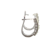 Load image into Gallery viewer, 14kt White Gold Diamond Hoops
