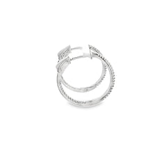 Load image into Gallery viewer, 14kt White Gold Diamond Hoops
