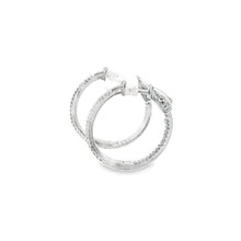 Load image into Gallery viewer, 14kt White Gold Diamond Hoops
