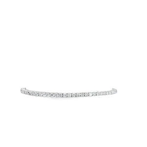 14kt White Gold Diamond Flex Bangle Bracelet