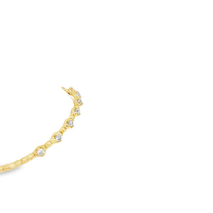 14k  Yellow Gold Diamond Bangle Bracelet