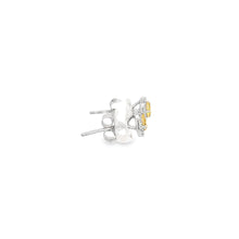 Load image into Gallery viewer, 14kt White Gold Citrine and Diamond Earrings
