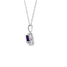 Load image into Gallery viewer, 14Kt White Gold and Amethyst Pendant
