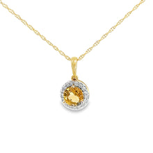 Load image into Gallery viewer, 14kt Yellow Gold and Citrine and Diamond Pendant
