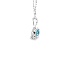 Load image into Gallery viewer, 14kt White Gold Blue Topaz Pendant
