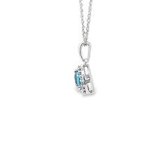 Load image into Gallery viewer, 14kt White Gold Blue Topaz Pendant
